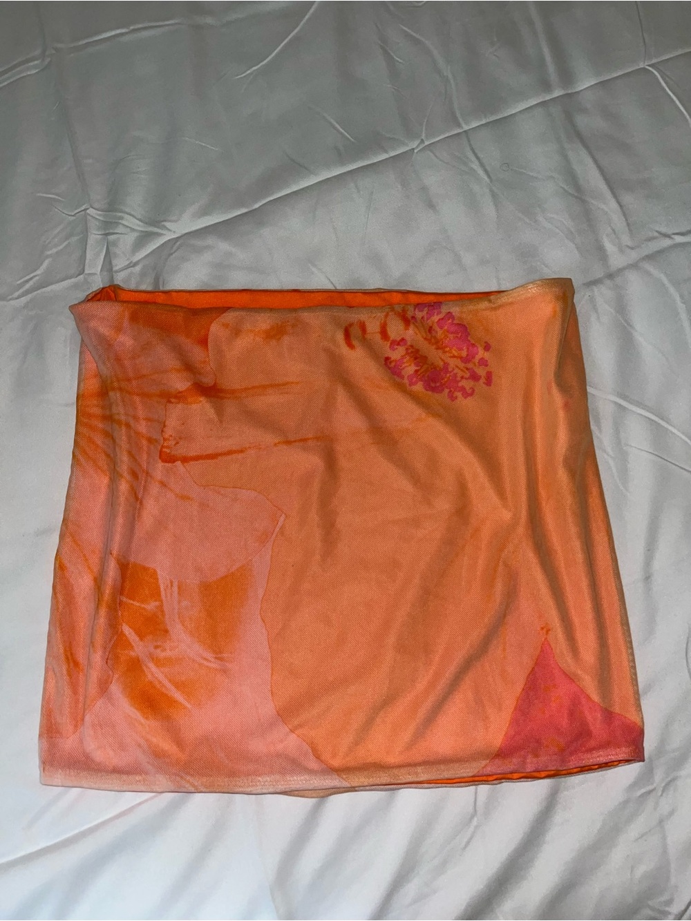 Tiger Mist Orange Pink Mini Skirt